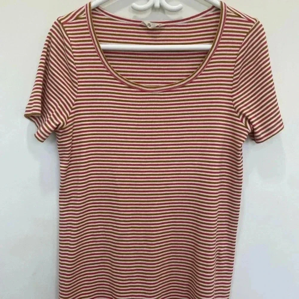 Madewell Swingy Tee Dress in‎ Stripe Size S